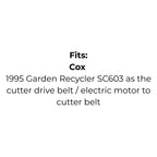 Belt Replaces Cox V03 and SV03, Rover A09123 or Falcon 