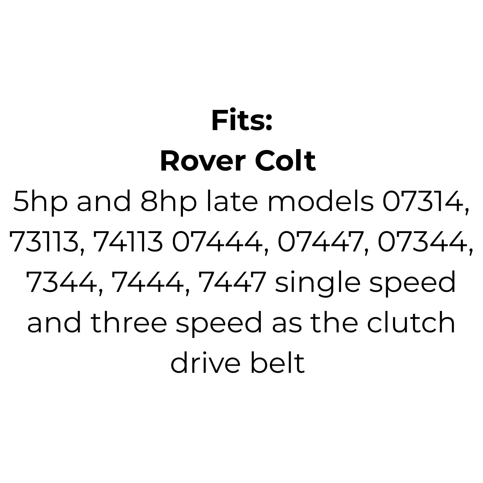Belt Replaces Cox Scout VA38, Rover Colt A05456 or Scott Bonnar S3601380