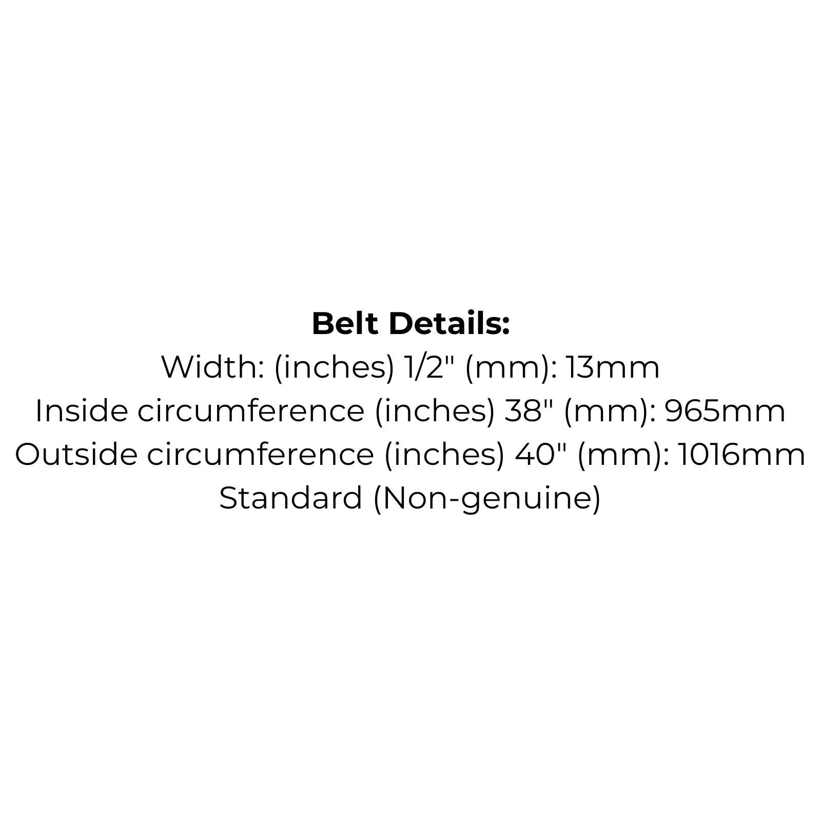 Belt Replaces Cox Scout VA38, Rover Colt A05456 or Scott Bonnar S3601380 - Alt 7