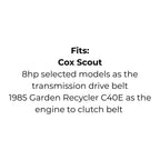 Belt Replaces Cox Scout VA38, Rover Colt A05456 or Scott Bonnar S3601380