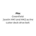 Belt Replaces Cox VA46, Greenfield GT1608 or Masport 850115