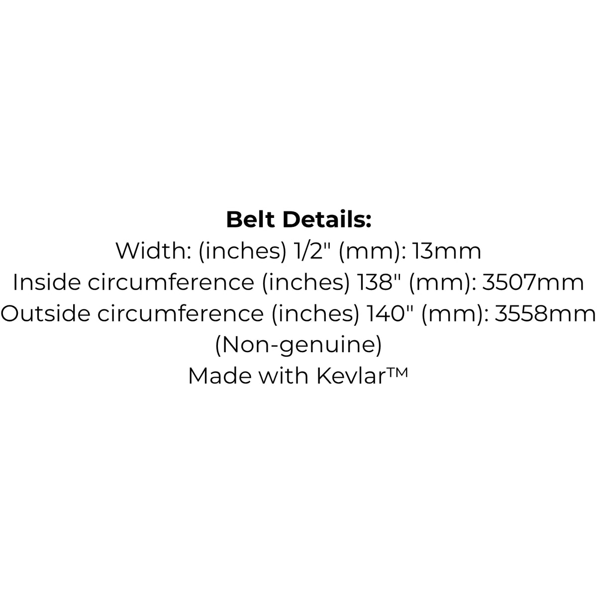 Belt replaces Toro 110-6892