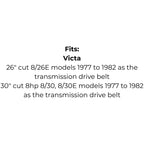 Belt replaces John Deere M112006, MTD 754-0198, 954-0326, 754-0326, Victa TM43486A, 754-0198 - Alt 6