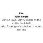 Belt replaces John Deere M112006, MTD 754-0198, 954-0326, 754-0326, Victa TM43486A, 754-0198