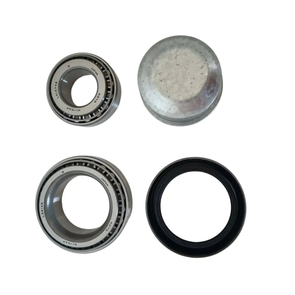 Japanese Trailer Bearing Kit with Dustcap and Wheel Bearing Grease to suit Ford Axels L68149/10 and LM12749/10