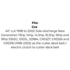 Belt Replaces Cox V30