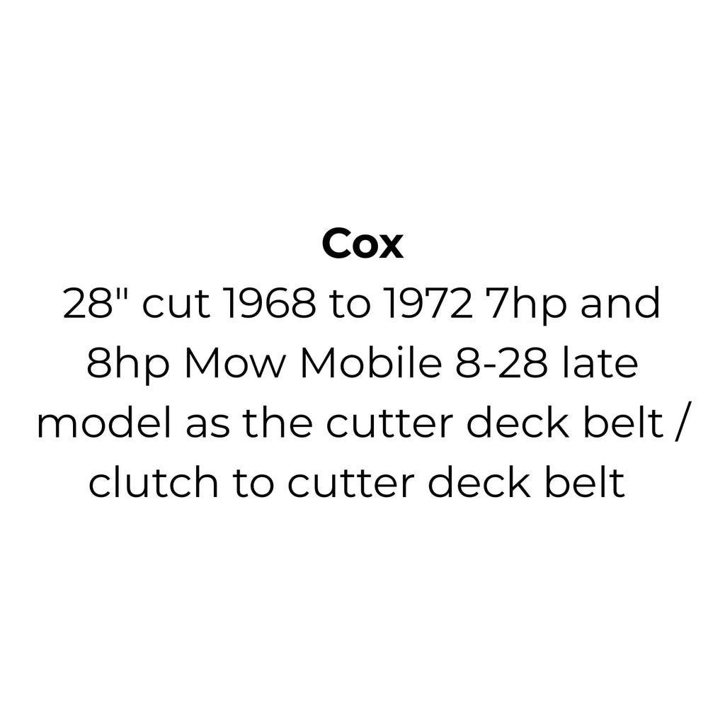 Belt Replaces Cox VA53 or Rover A07866