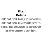 Belt Replaces Rover A06360, Troy Bilt or Bolens 1722238 or 1738496 - Alt 6