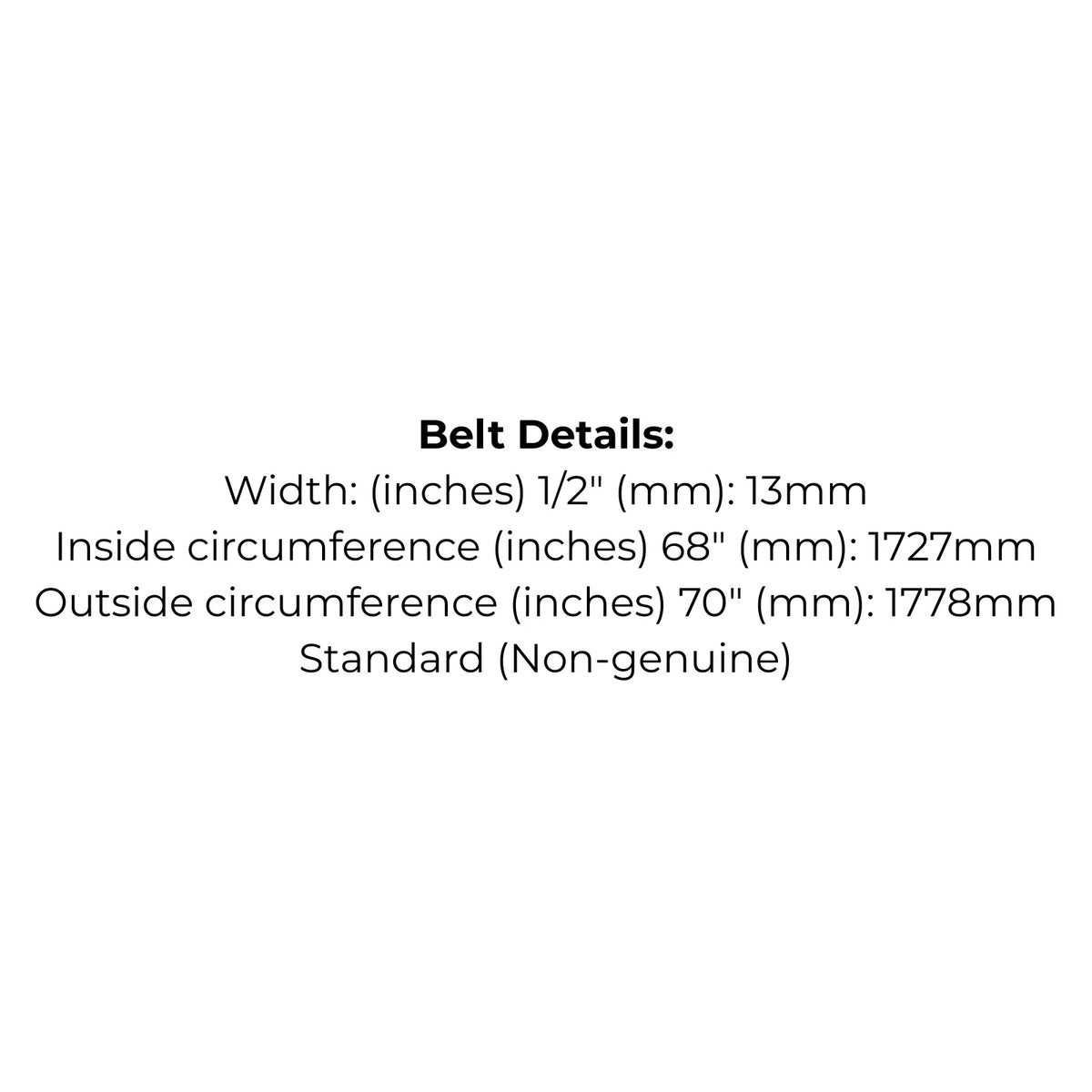 Belt Replaces Roper 62828 or Hustler 600979 - Alt 6