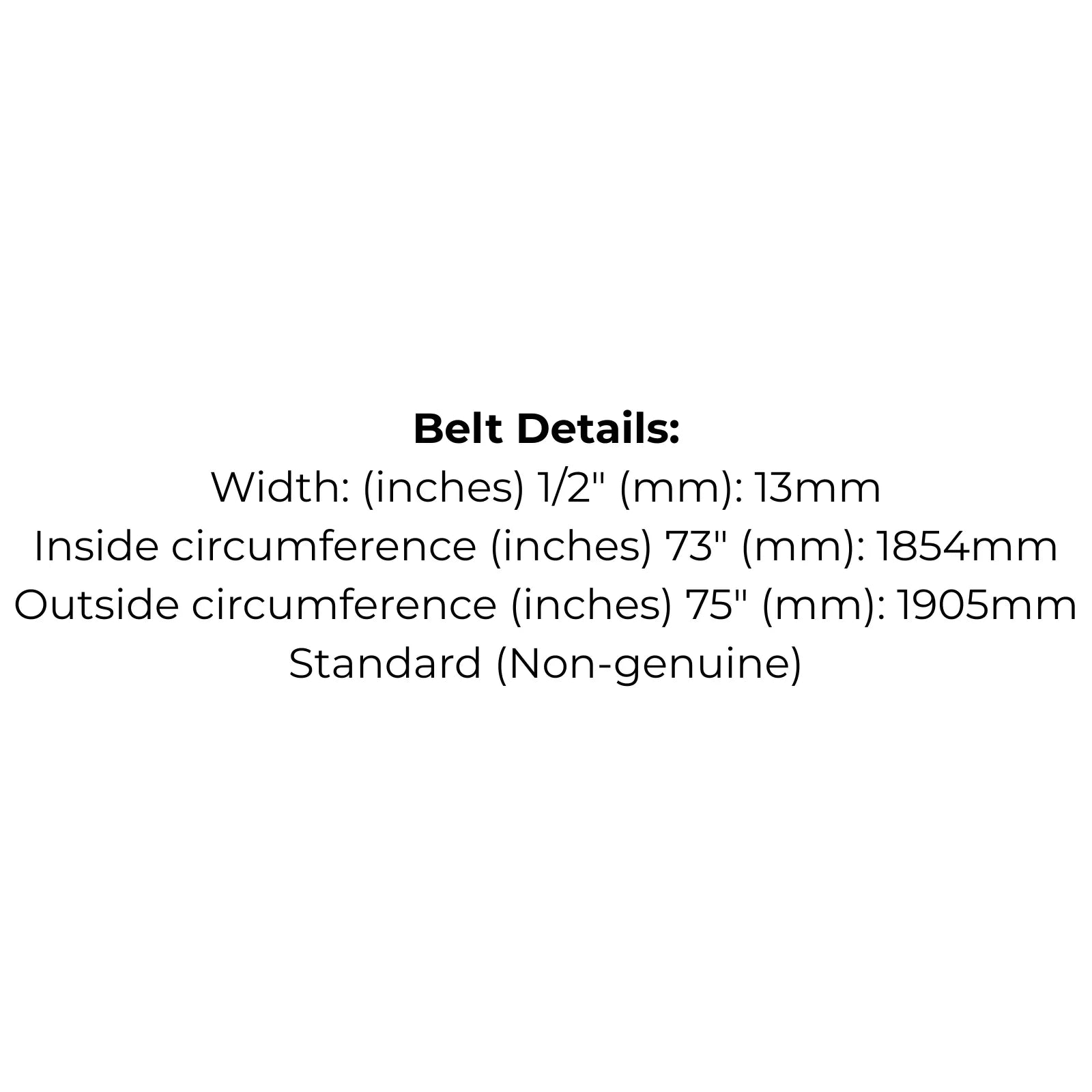 Belt Replaces Rover Rancher A12095 Main Drive Belt