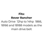 Belt Replaces Rover Rancher A12095 Main Drive Belt